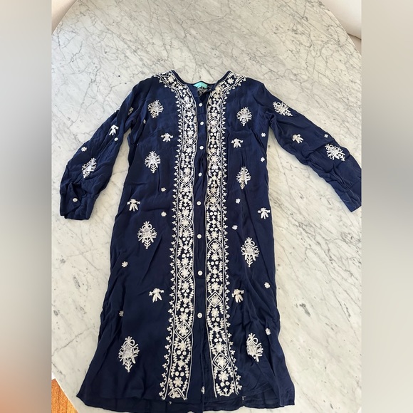 Navy Boho Melissa Obadiah Coverup - Picture 2 of 8